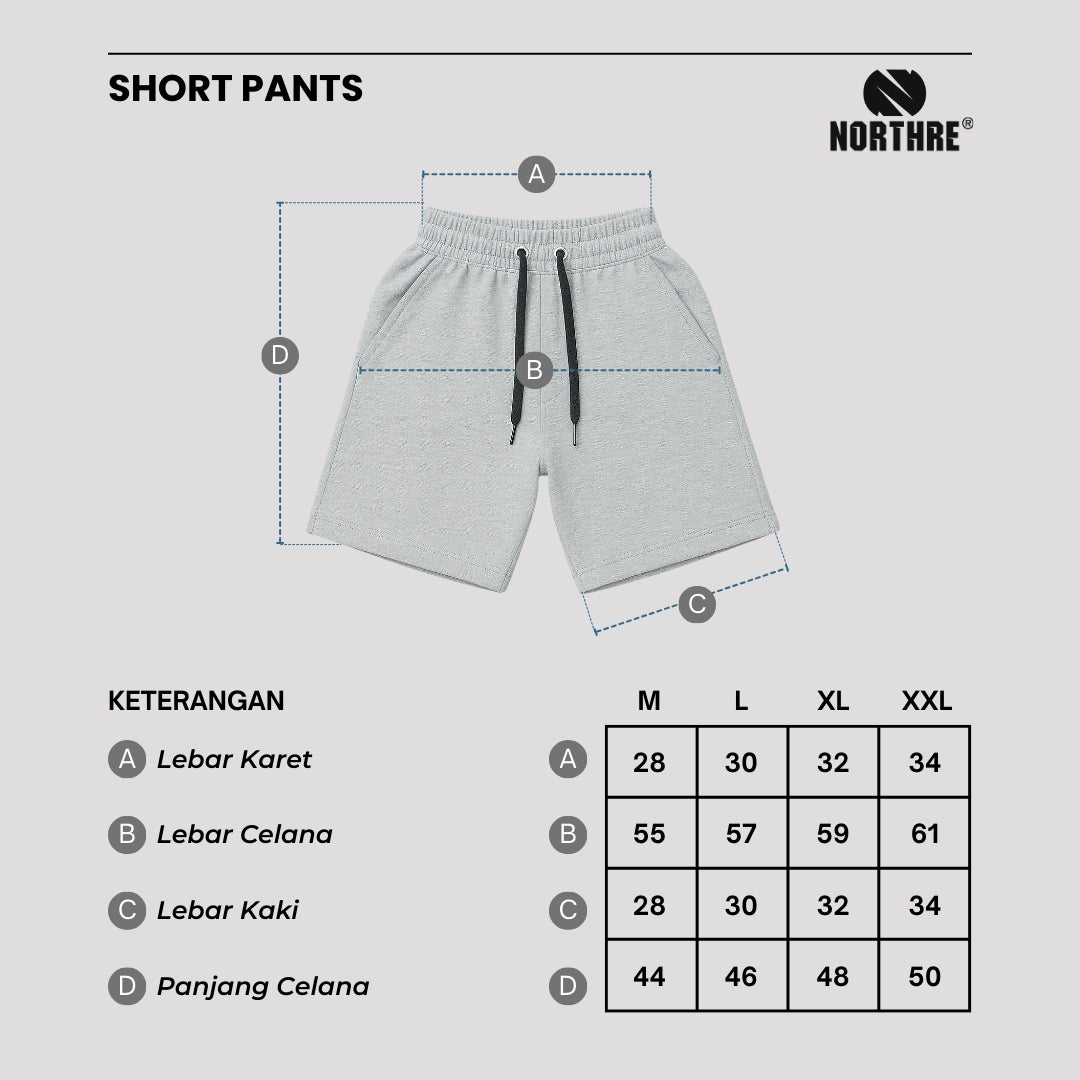 NORTHRE Short Pants Celso Cotton Fleece Grey Misty NTbasic