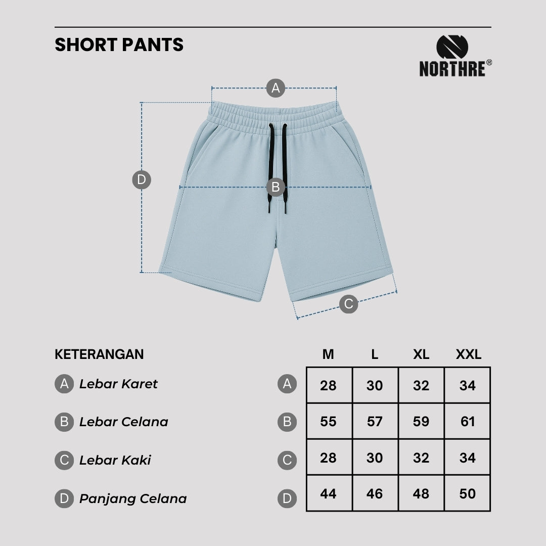 NORTHRE Short Pants Celso Cotton Fleece Sky Blue NTbasic