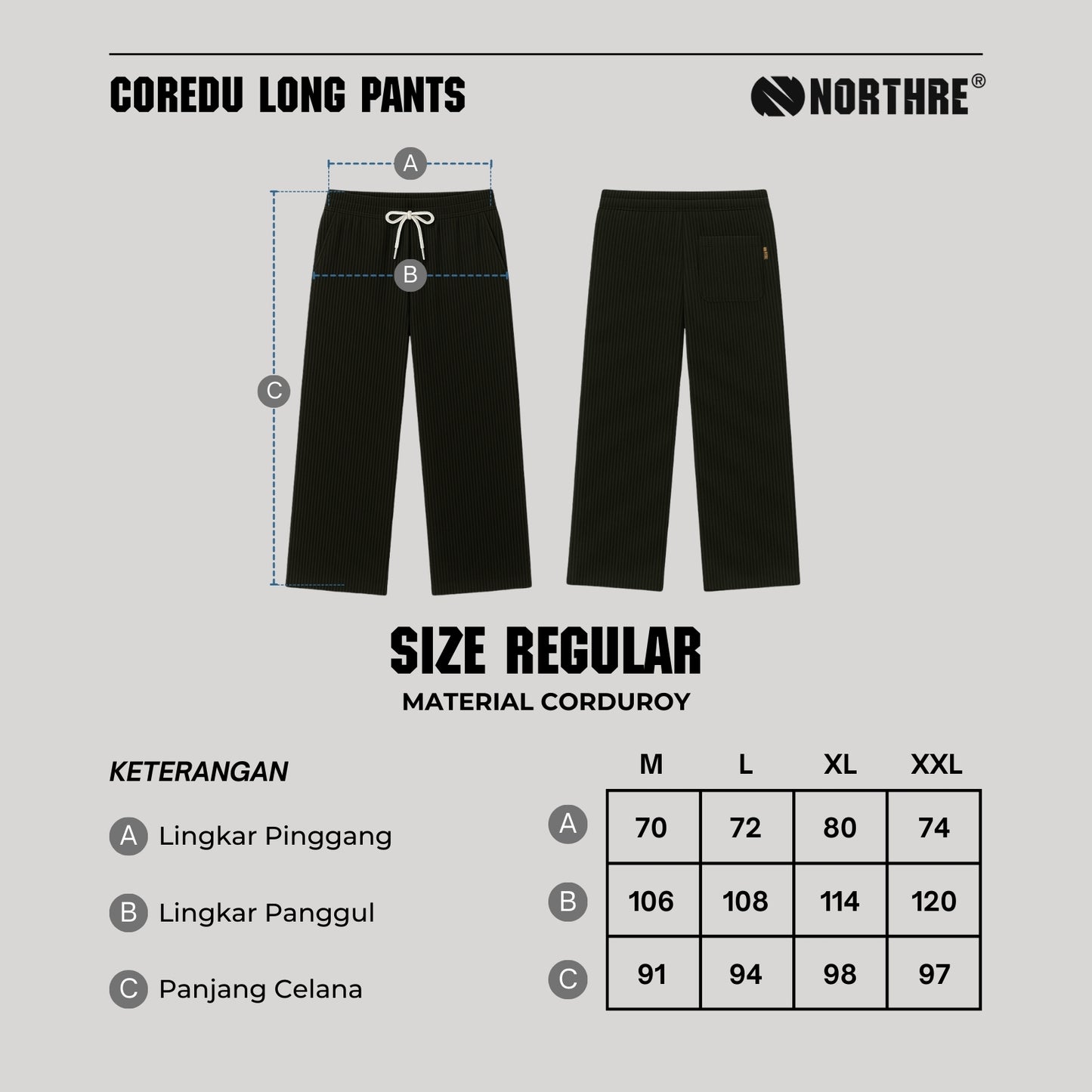 NORTHRE Long Pants Coredu Corduroy NTbasic