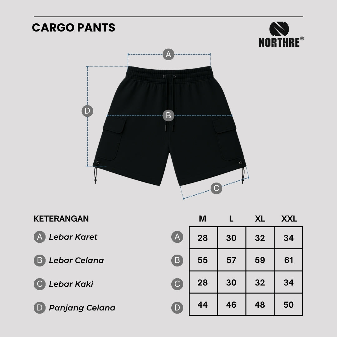 NORTHRE Short Cargo Croco Cotton Fleece NTbasic