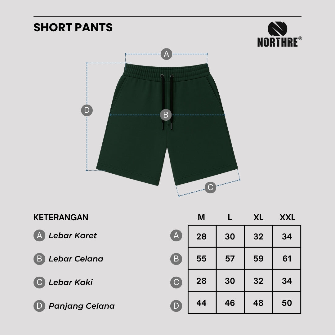 NORTHRE Short Pants Celso Cotton Fleece Bottle Green NTbasic