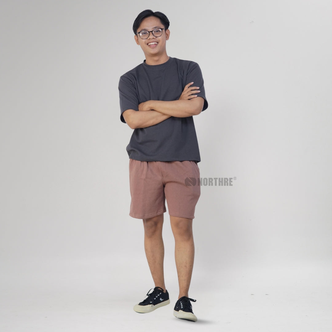 NORTHRE Short Pants Celso Cotton Fleece Chocolate NTbasic