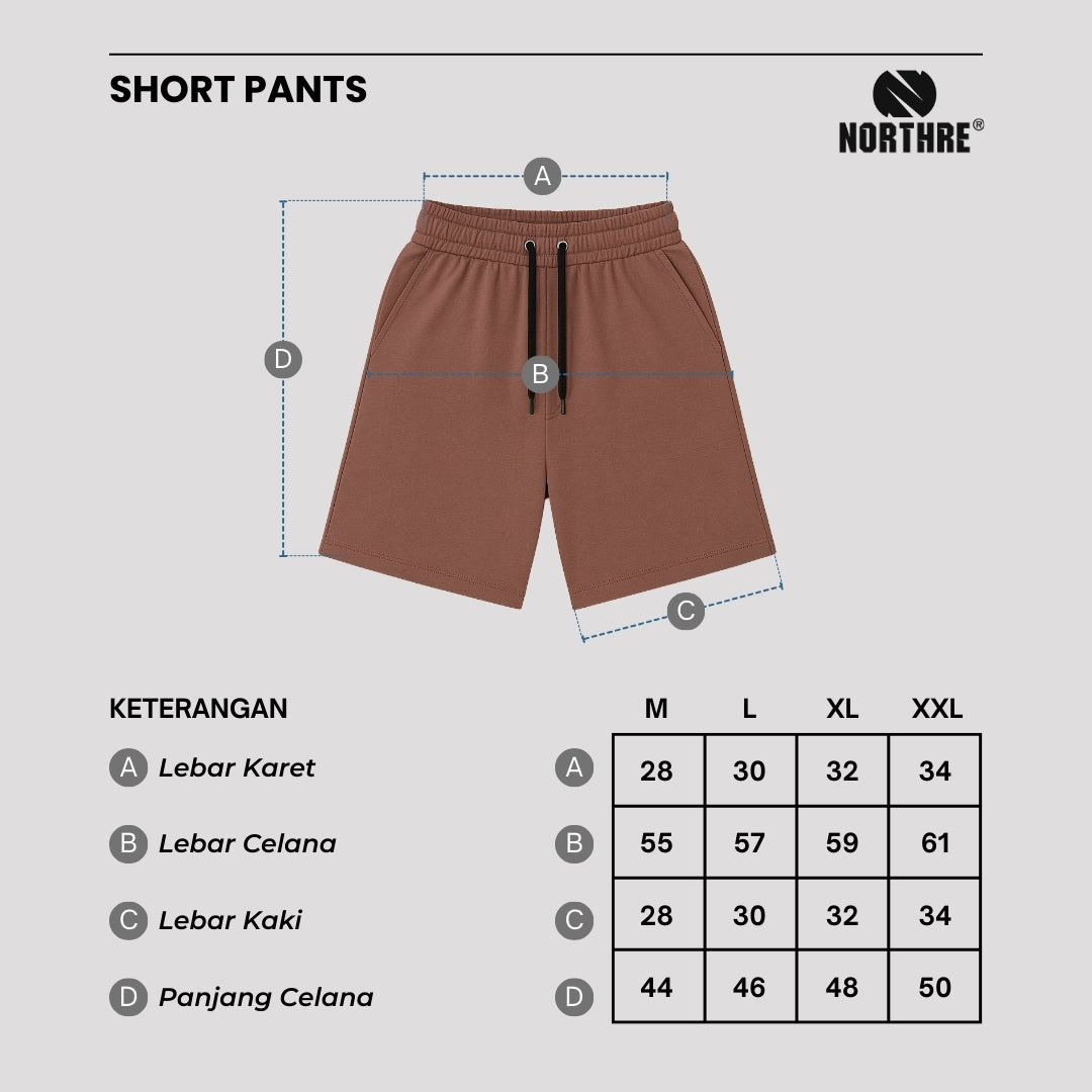 NORTHRE Short Pants Celso Cotton Fleece Chocolate NTbasic