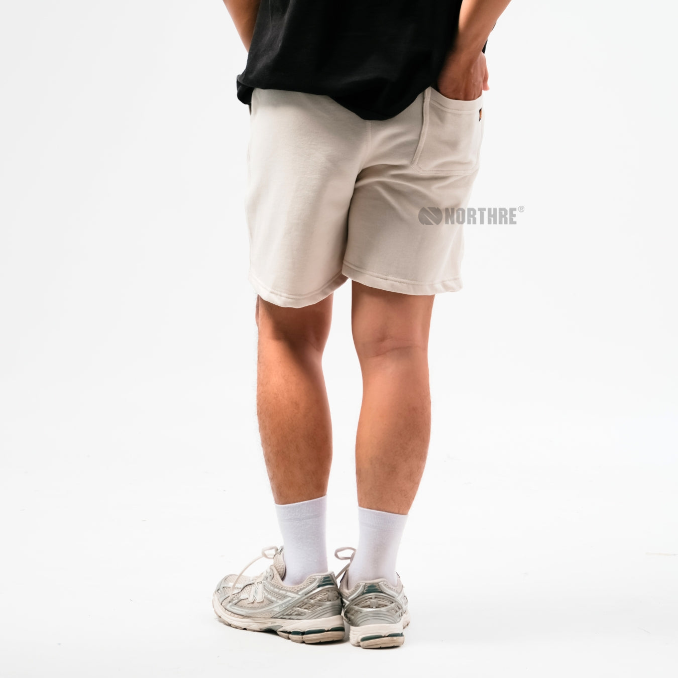 NORTHRE Short Pants Celso Cotton Fleece Cream NTbasic