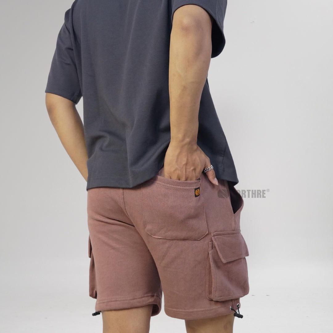 NORTHRE Short Cargo Croco Cotton Fleece Chocolate NTbasic