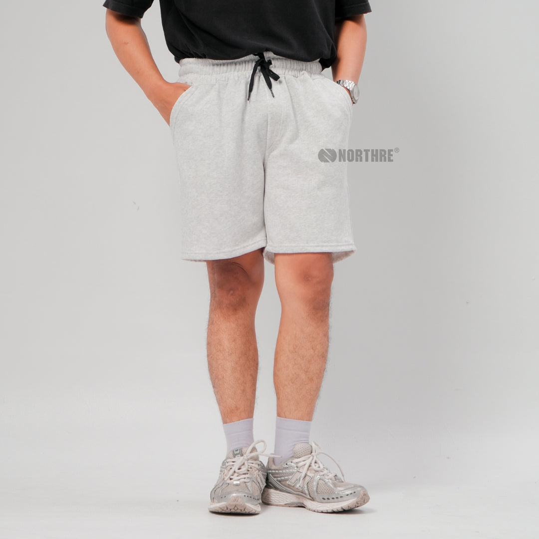 NORTHRE Short Pants Celso Cotton Fleece Soft Grey NTbasic