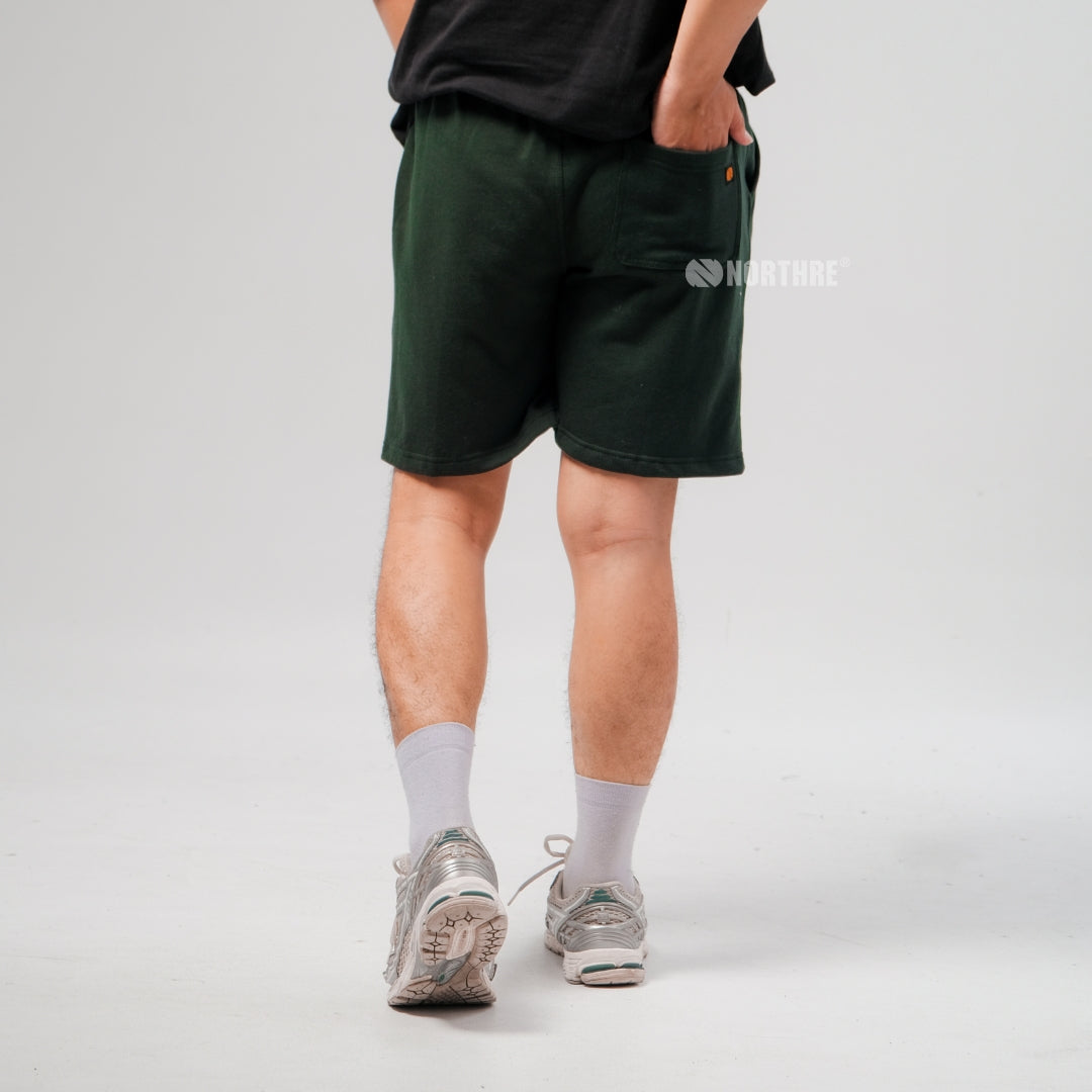 NORTHRE Short Pants Celso Cotton Fleece Bottle Green NTbasic