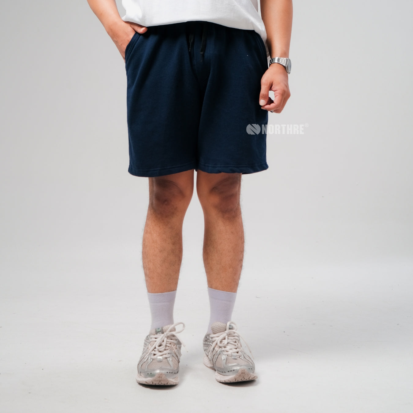NORTHRE Short Pants Celso Cotton Fleece Navy NTbasic