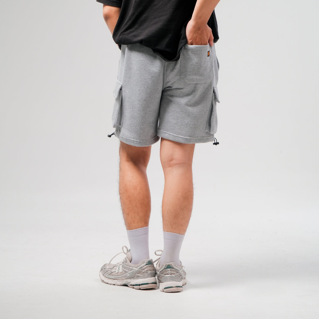 NORTHRE Short Cargo Croco Cotton Fleece Grey Misty NTbasic