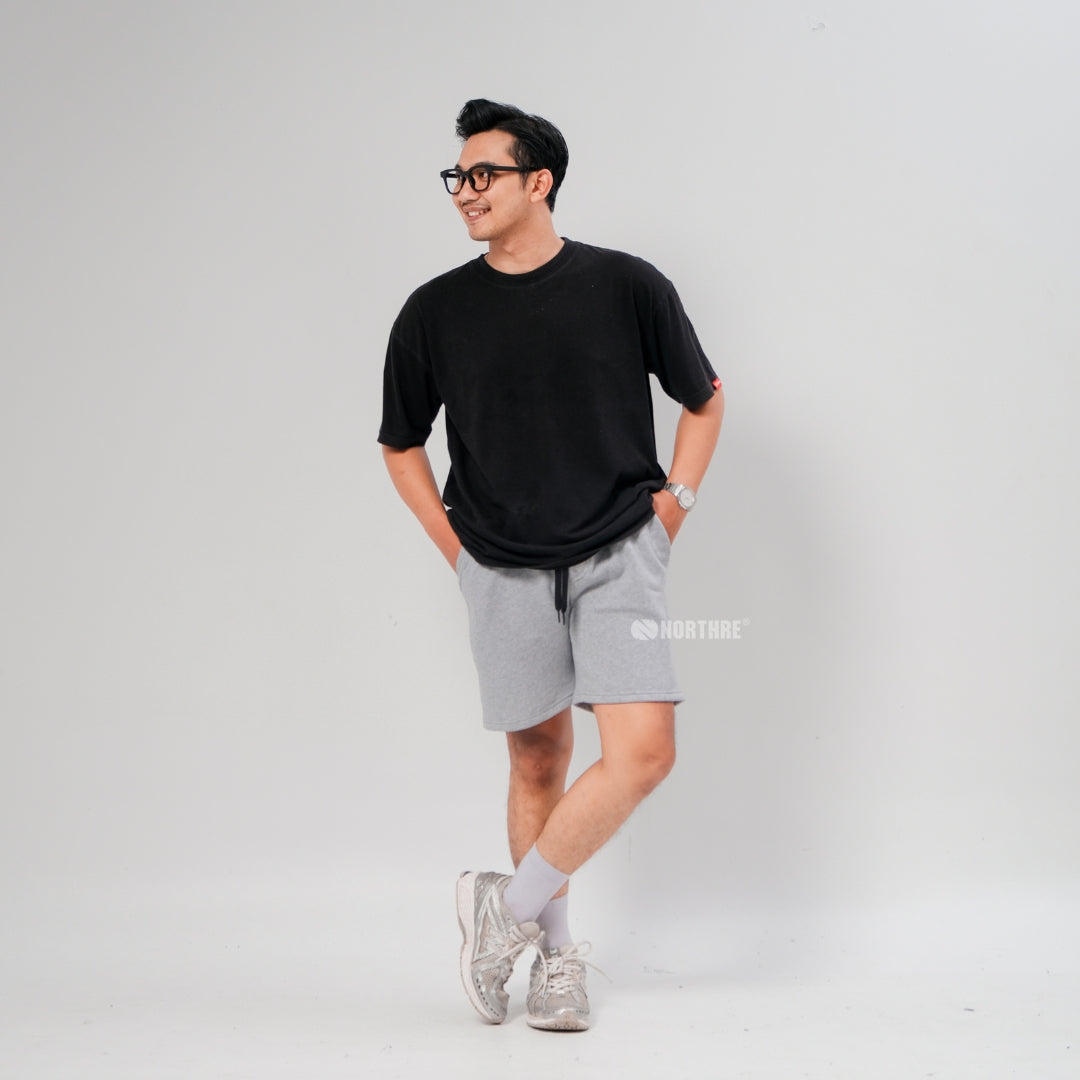 NORTHRE Short Pants Celso Cotton Fleece Grey Misty NTbasic
