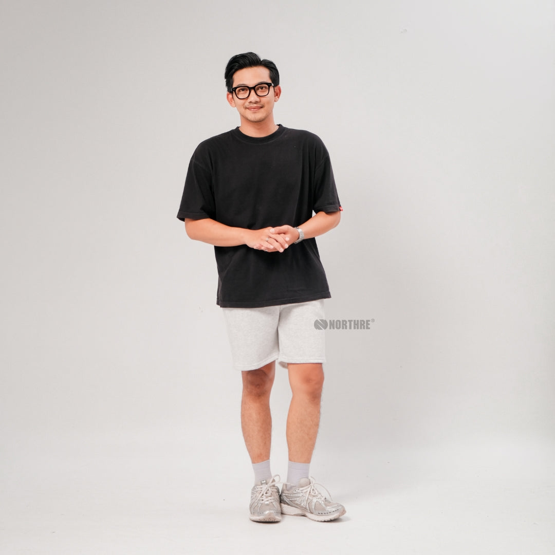 NORTHRE Short Pants Celso Cotton Fleece Soft Grey NTbasic