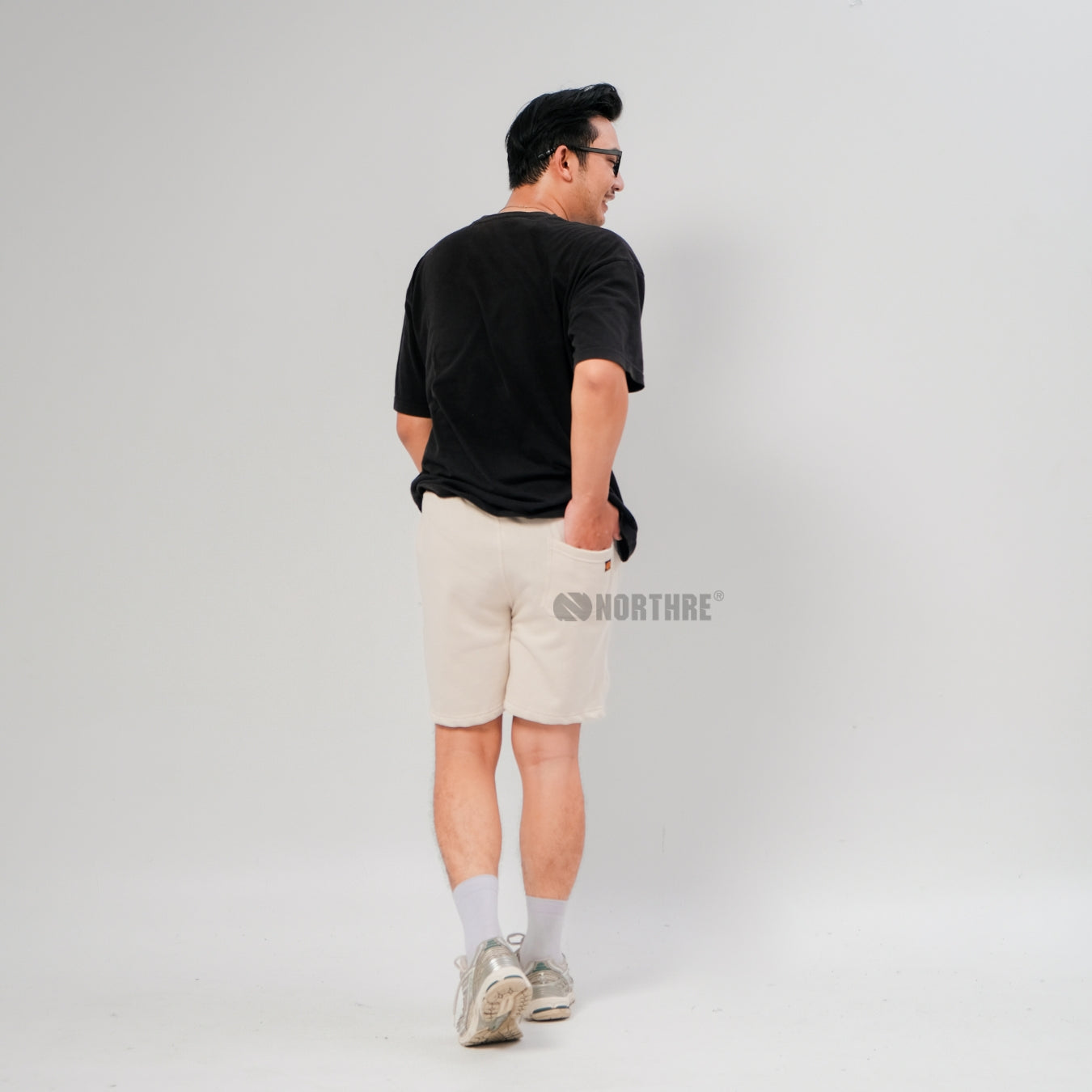 NORTHRE Short Pants Celso Cotton Fleece Cream NTbasic
