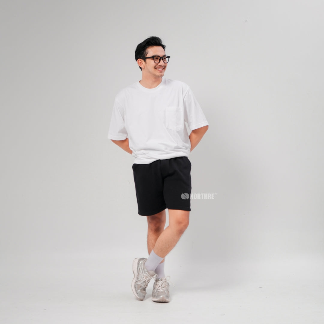 NORTHRE Short Pants Celso Cotton Fleece Black NTbasic