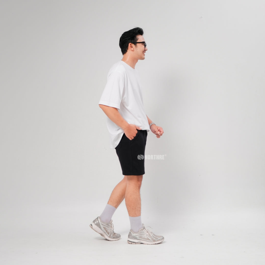 NORTHRE Short Pants Celso Cotton Fleece Black NTbasic