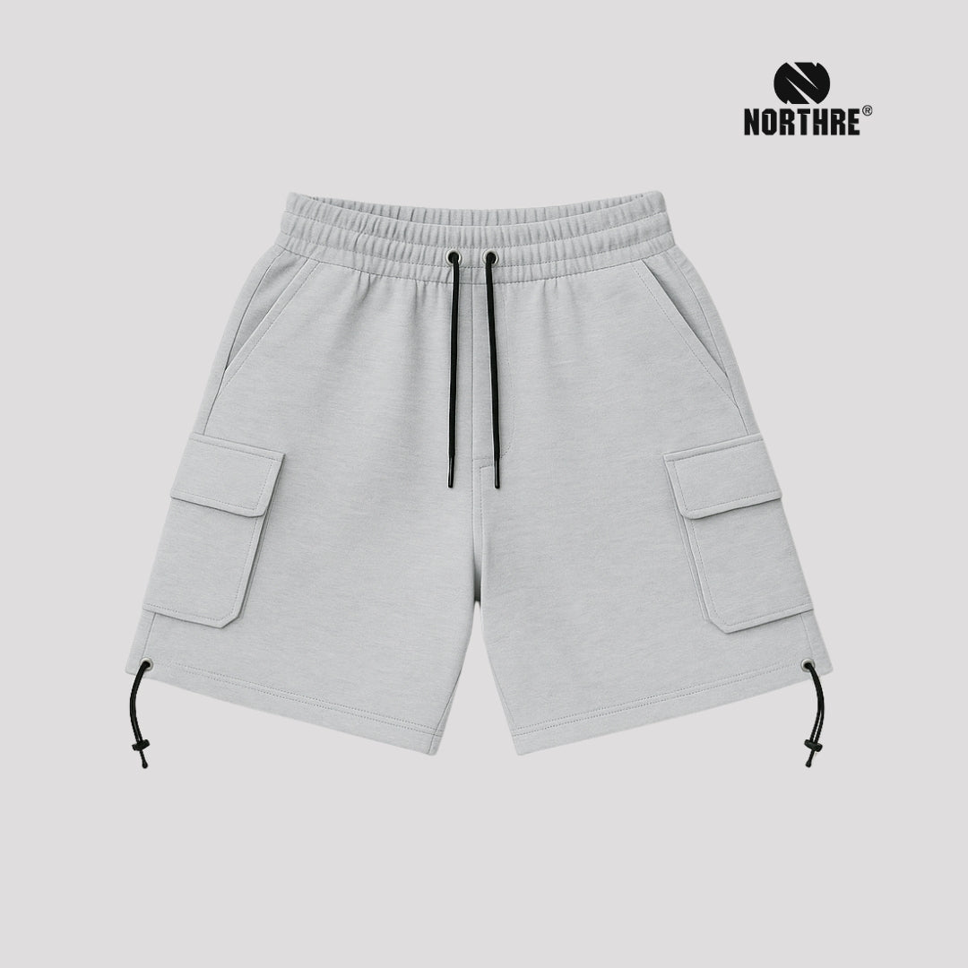 NORTHRE Short Cargo Croco Cotton Fleece Grey Misty NTbasic