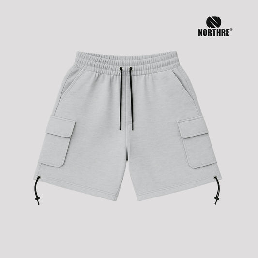 NORTHRE Short Cargo Croco Cotton Fleece Grey Misty NTbasic