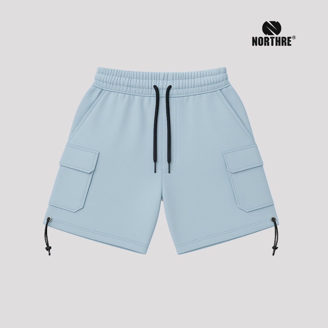 NORTHRE Short Cargo Croco Cotton Fleece Sky Blue NTbasic