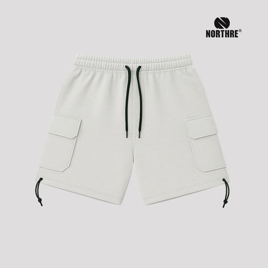 NORTHRE Short Cargo Croco Cotton Fleece Soft Grey NTbasic