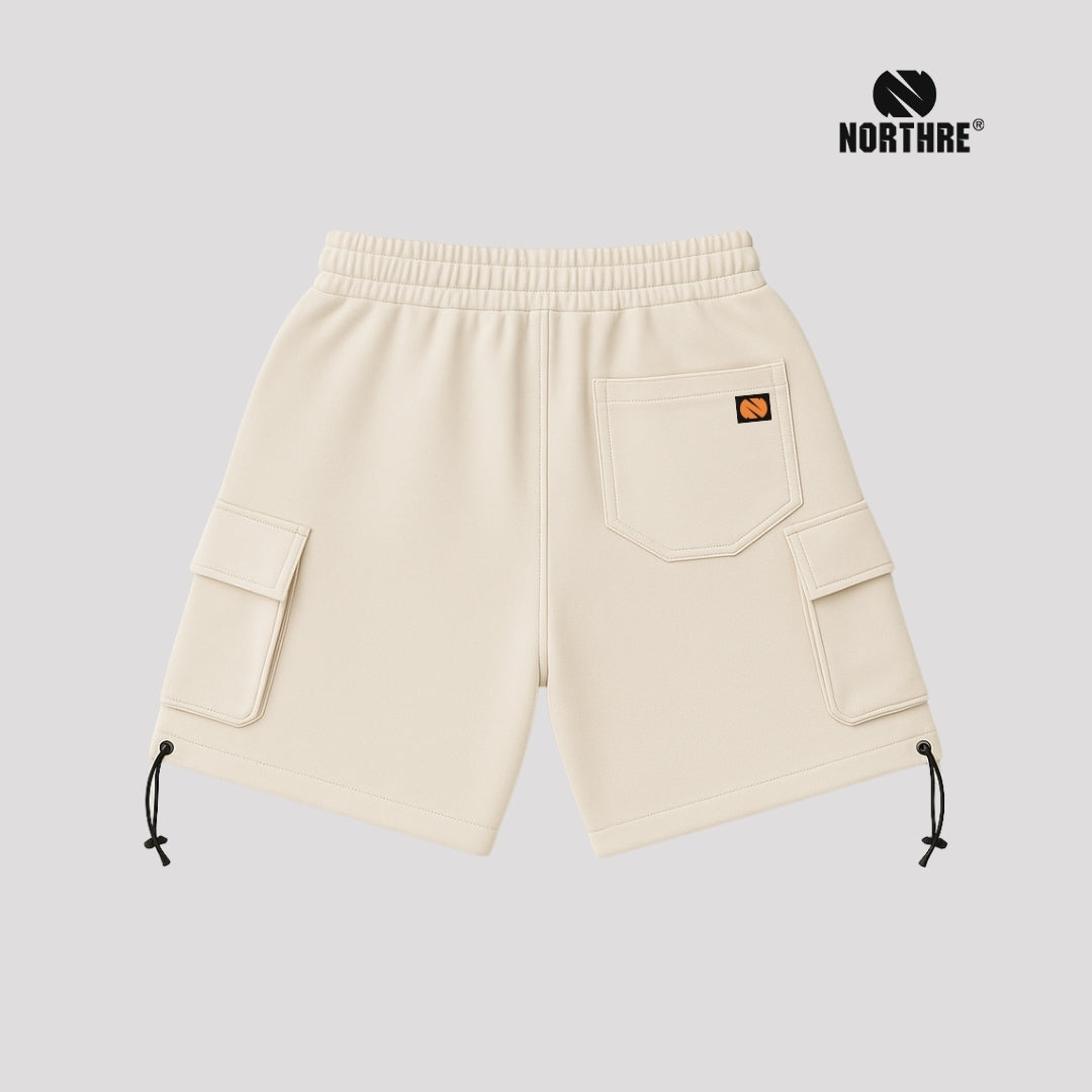 NORTHRE Short Cargo Croco Cotton Fleece Cream NTbasic