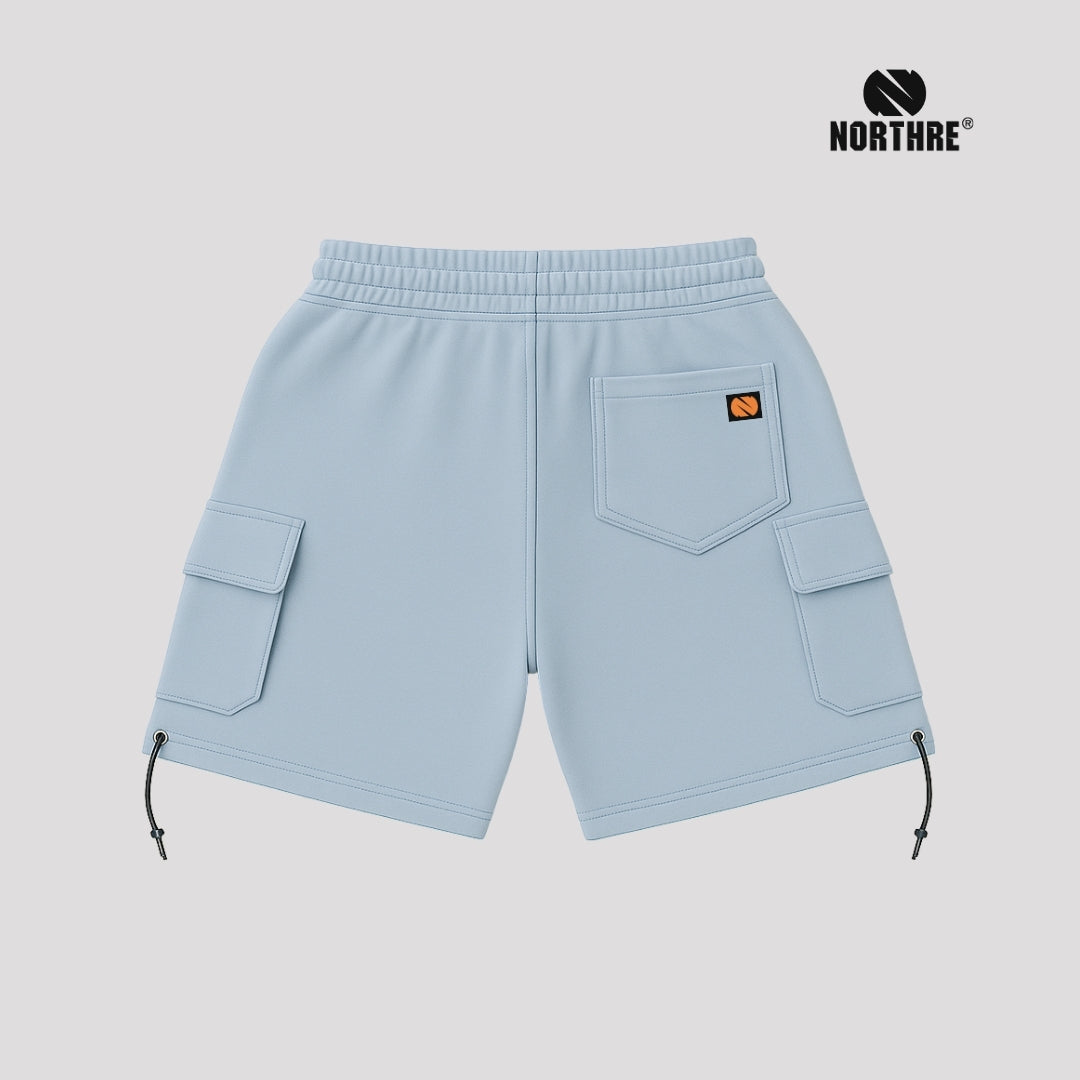 NORTHRE Short Cargo Croco Cotton Fleece Sky Blue NTbasic