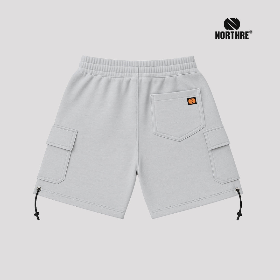 NORTHRE Short Cargo Croco Cotton Fleece Grey Misty NTbasic