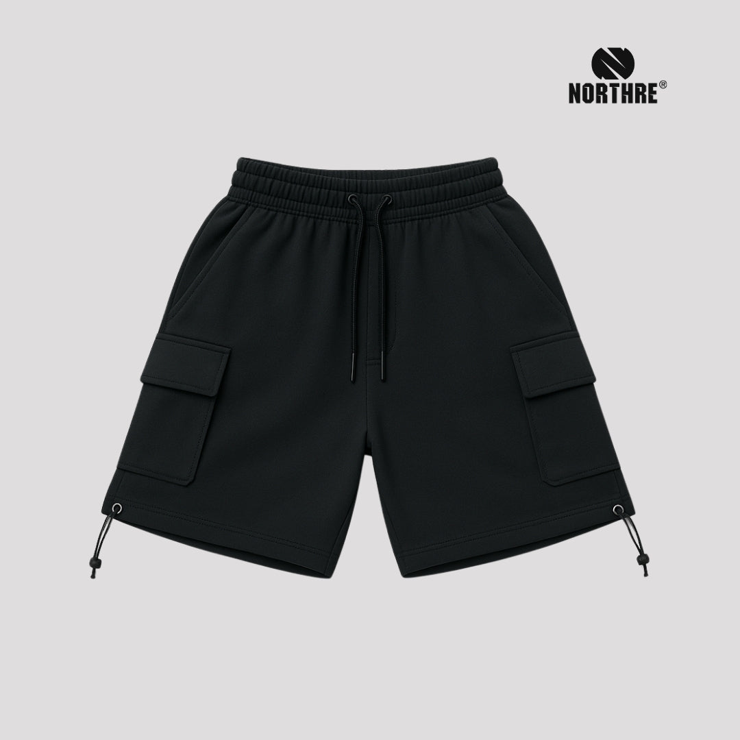 NORTHRE Short Cargo Croco Cotton Fleece Dark Grey NTbasic