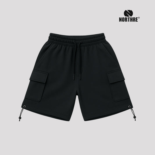 NORTHRE Short Cargo Croco Cotton Fleece Dark Grey NTbasic