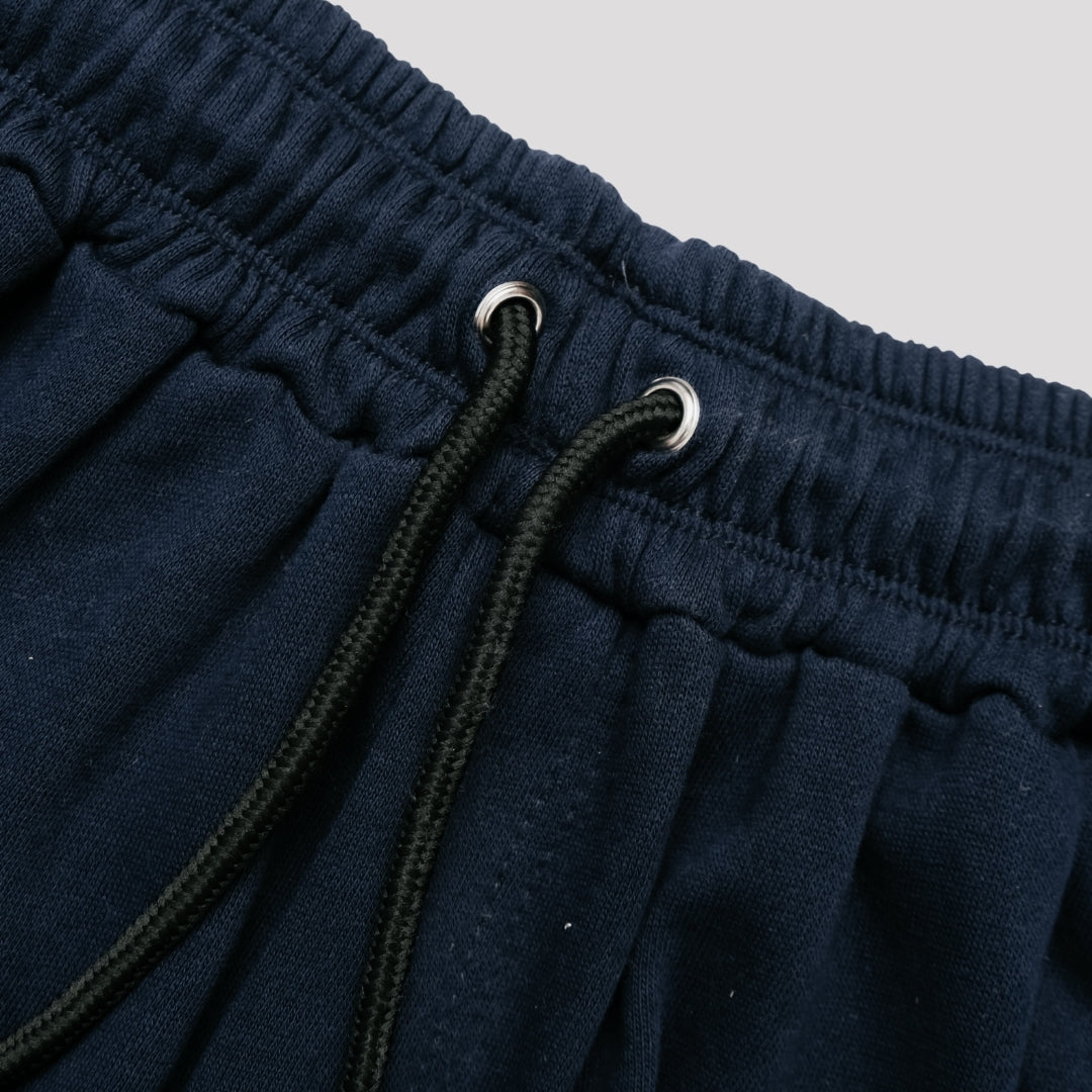 NORTHRE Short Cargo Croco Cotton Fleece Navy NTbasic