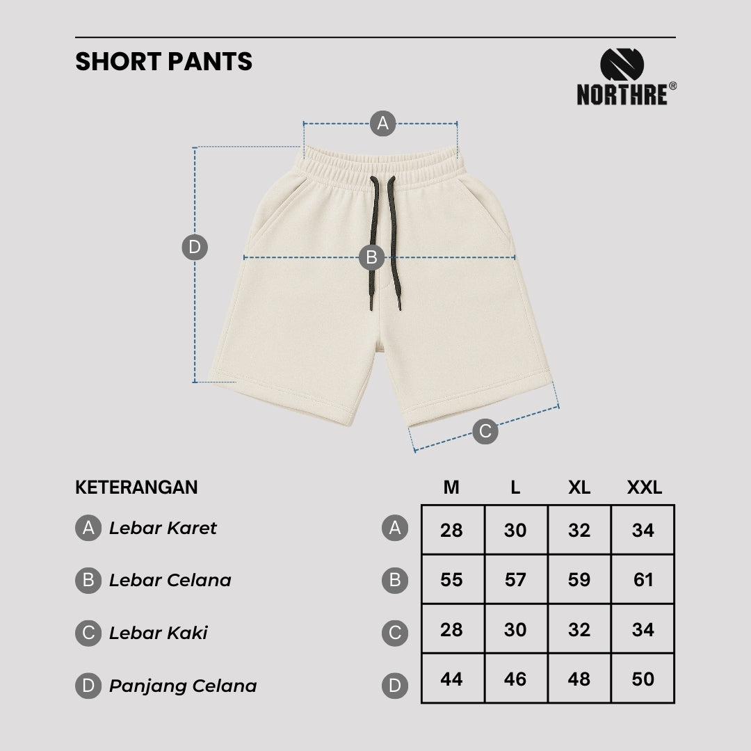 NORTHRE Short Pants Celso Cotton Fleece Cream NTbasic