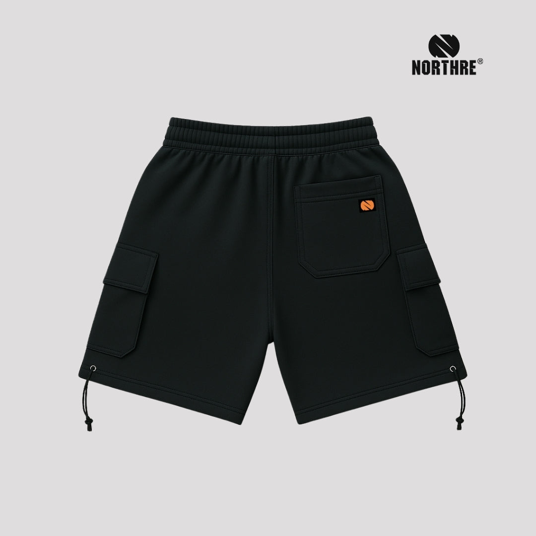 NORTHRE Short Cargo Croco Cotton Fleece Dark Grey NTbasic