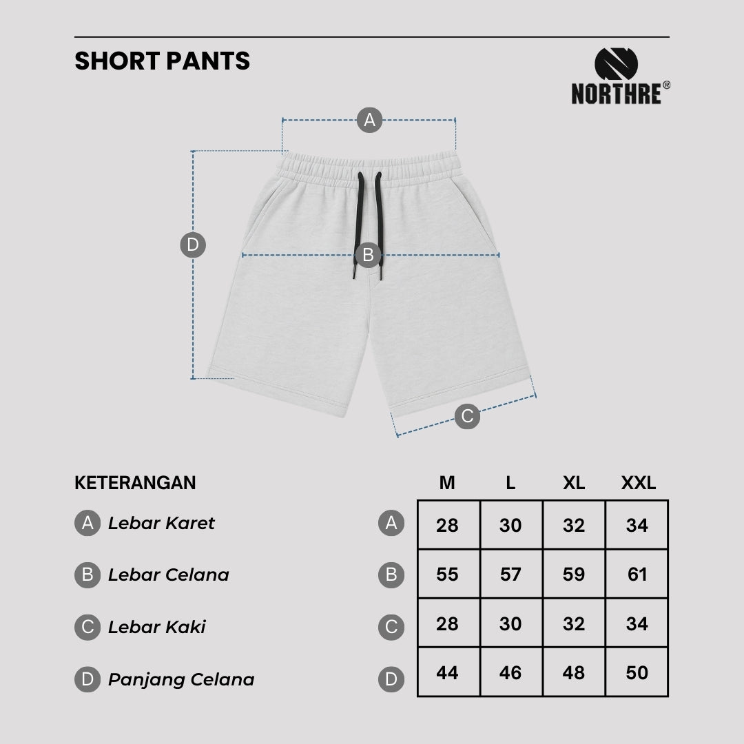 NORTHRE Short Pants Celso Cotton Fleece Soft Grey NTbasic