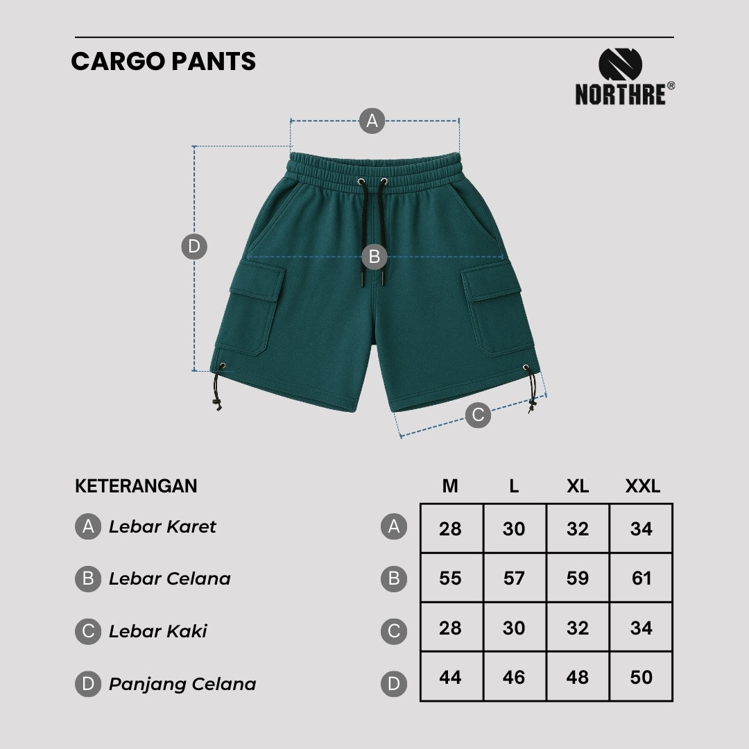 NORTHRE Short Cargo Croco Cotton Fleece Tosca NTbasic