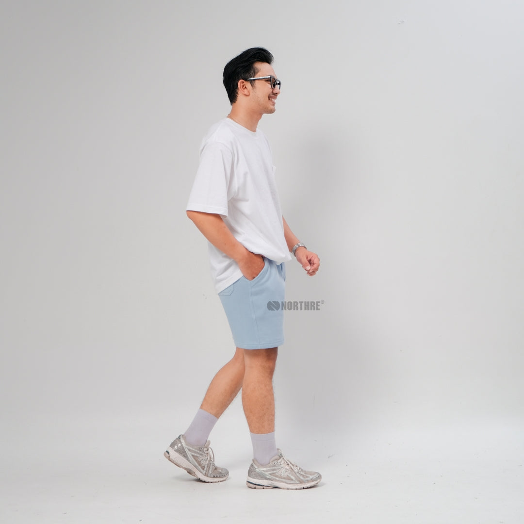 NORTHRE Short Pants Celso Cotton Fleece Sky Blue NTbasic
