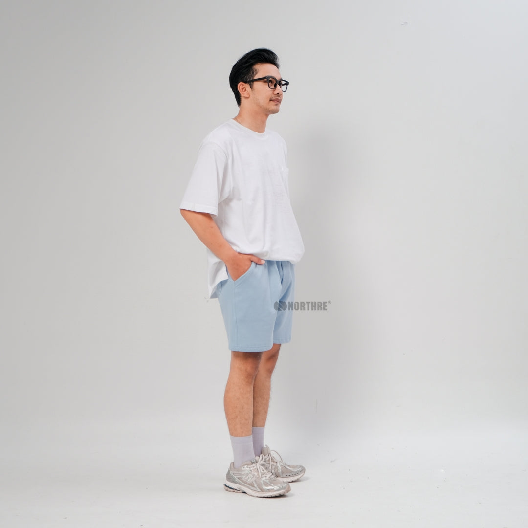 NORTHRE Short Pants Celso Cotton Fleece Sky Blue NTbasic