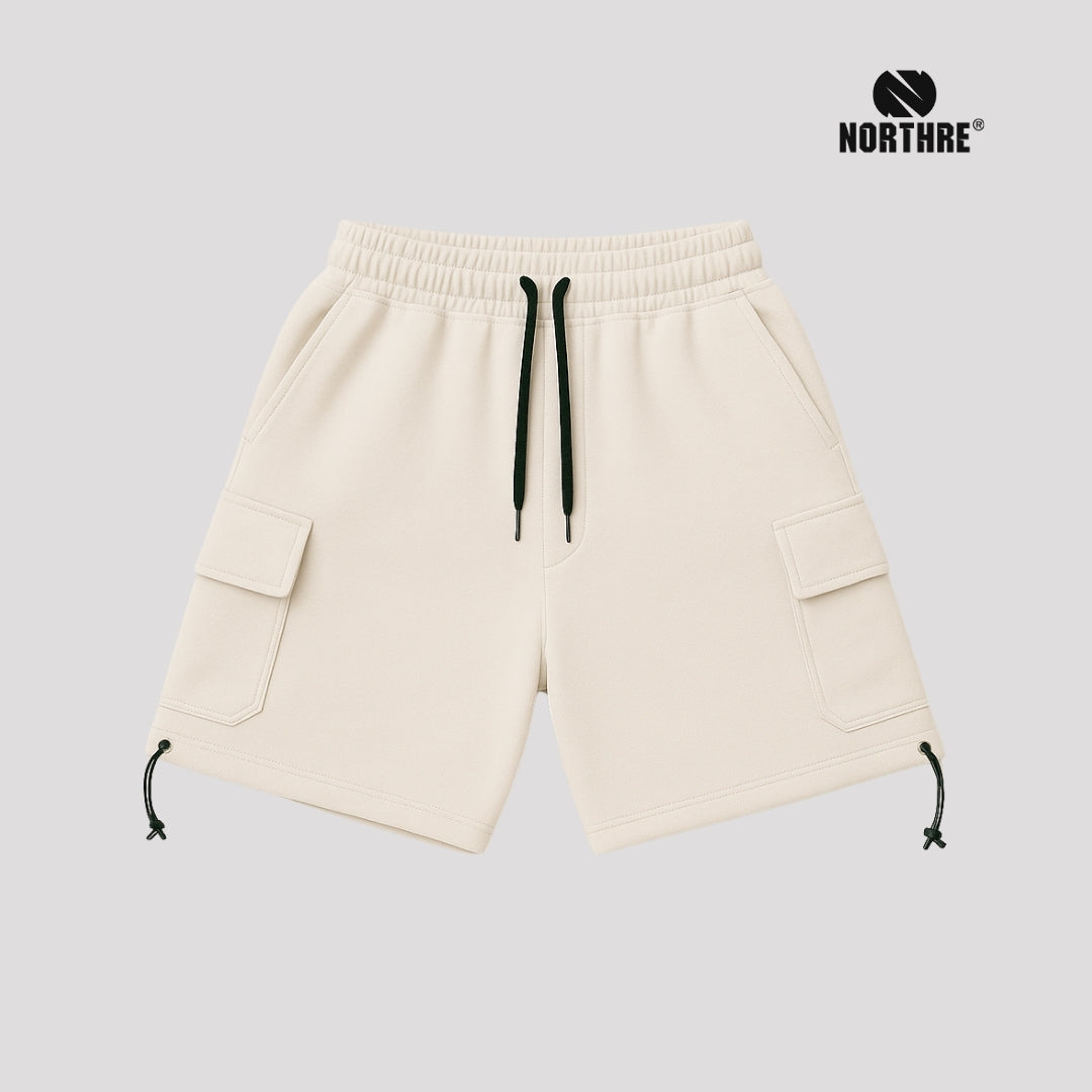 NORTHRE Short Cargo Croco Cotton Fleece Cream NTbasic