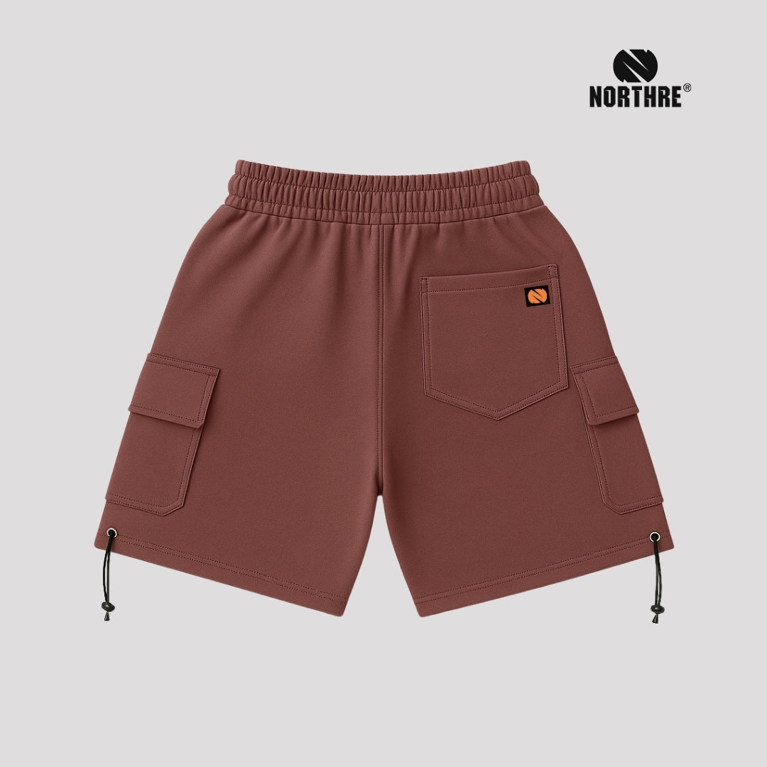 NORTHRE Short Cargo Croco Cotton Fleece Chocolate NTbasic