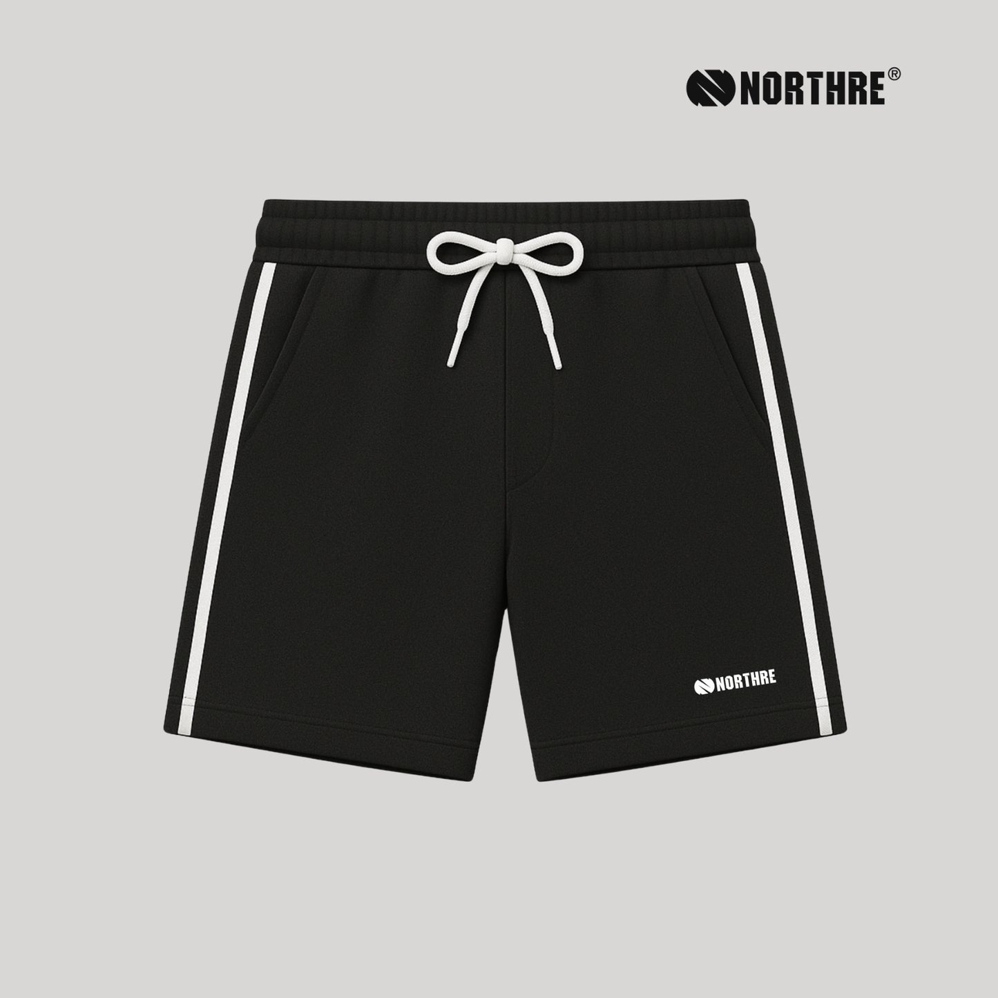 NORTHRE Sports Shorts Crossguild Black two strips NTbasic