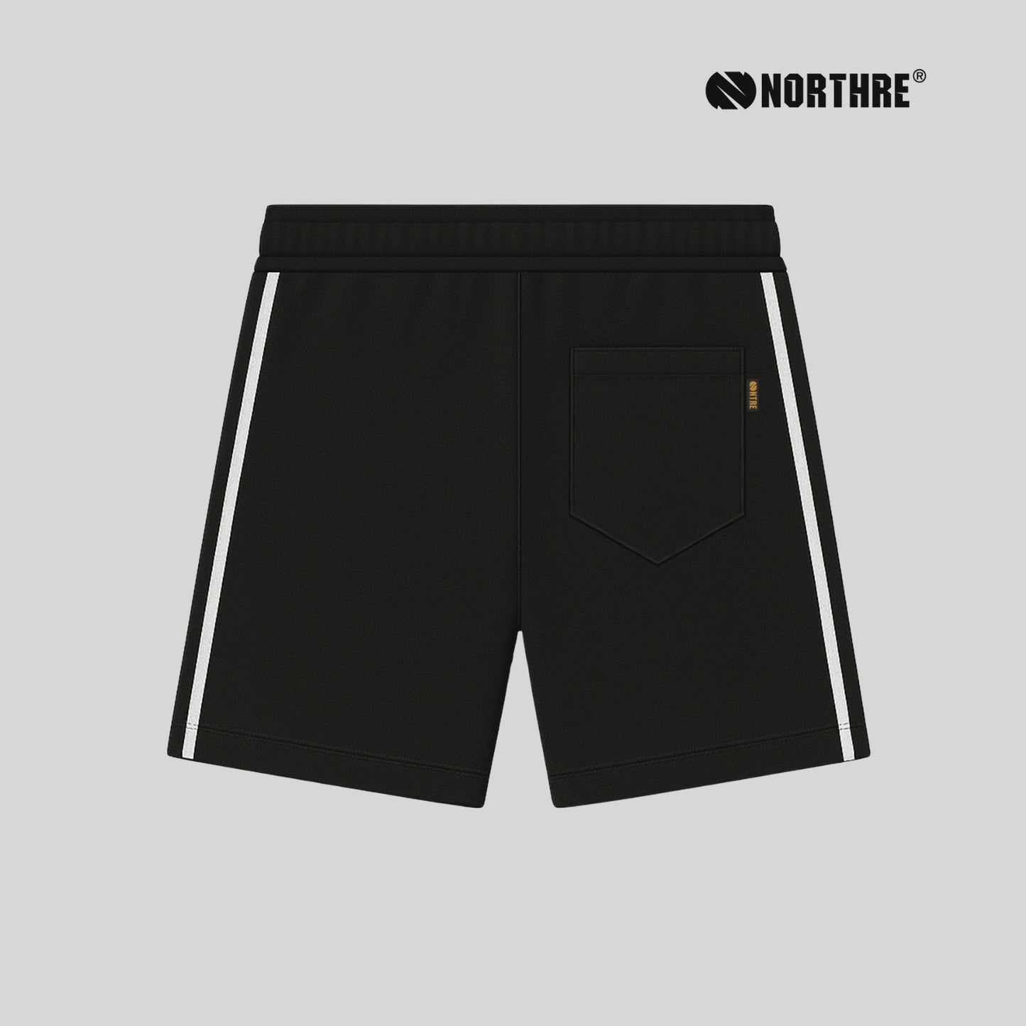 NORTHRE Sports Shorts Crossguild Black two strips NTbasic