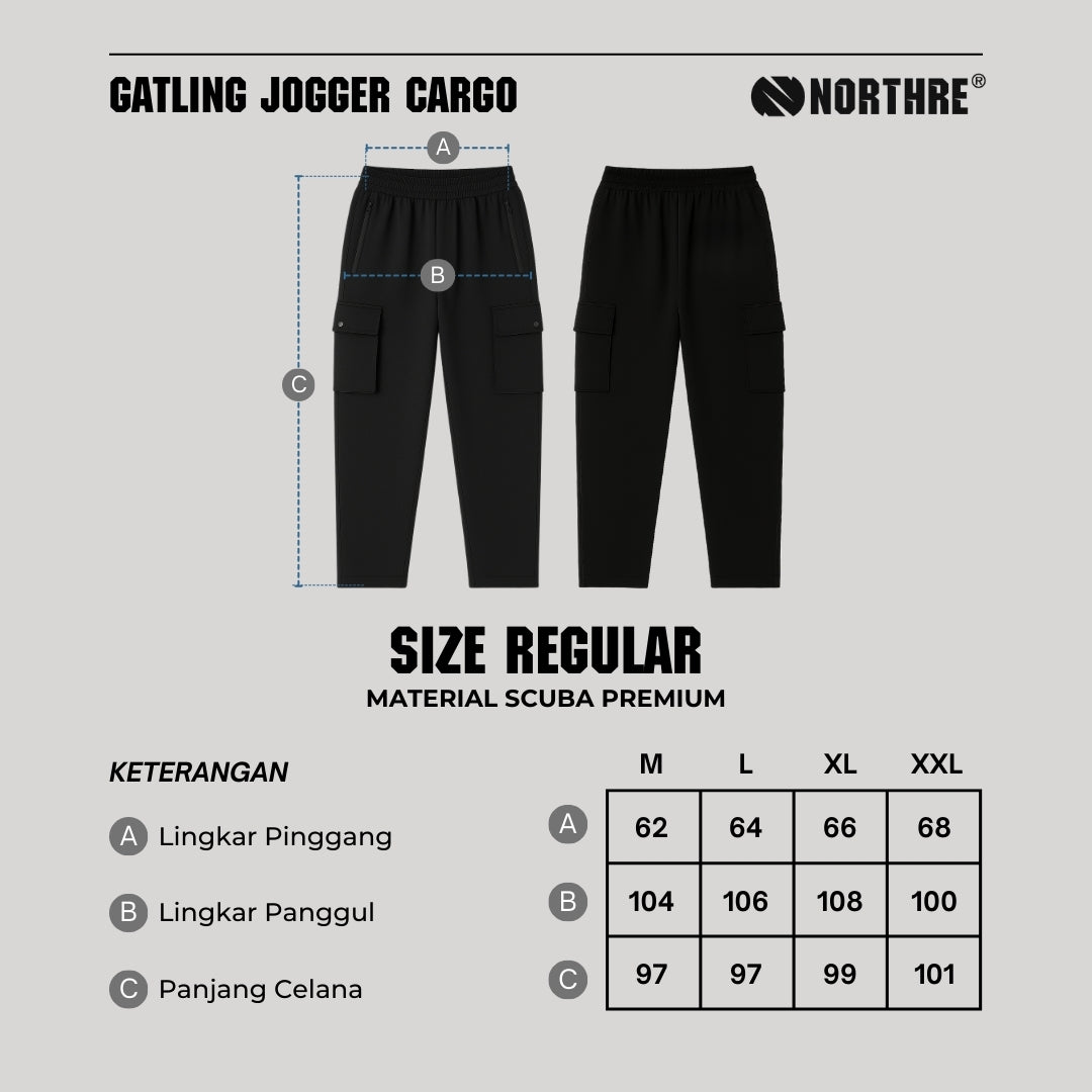 NORTHRE Jogger Cargo Pants Gatling Scuba NTbasic