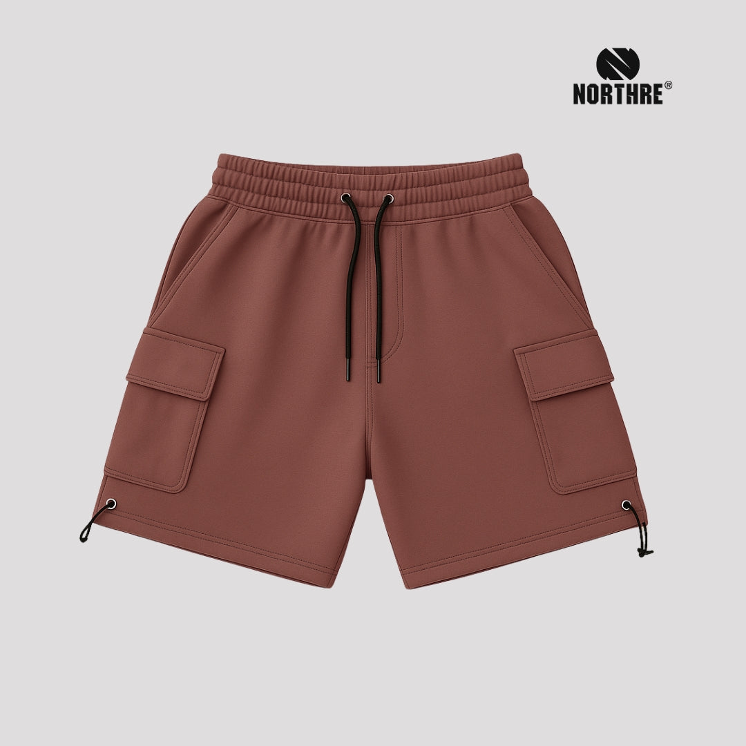 NORTHRE Short Cargo Croco Cotton Fleece Chocolate NTbasic