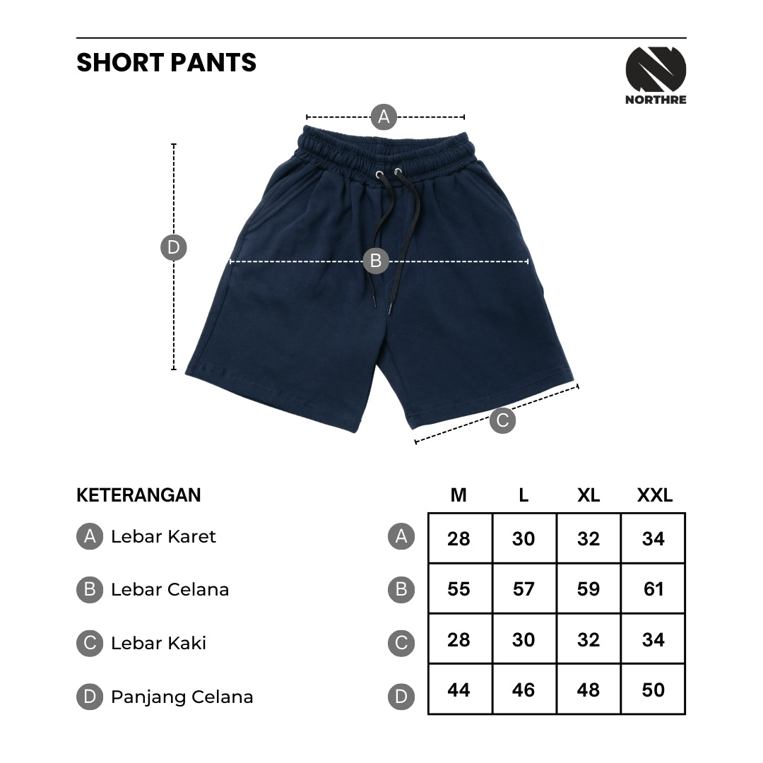 NORTHRE - Shortpants Fleece Polos | Celana Pendek Pria Wanita